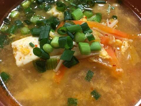 キムチ汁で簡単スープ